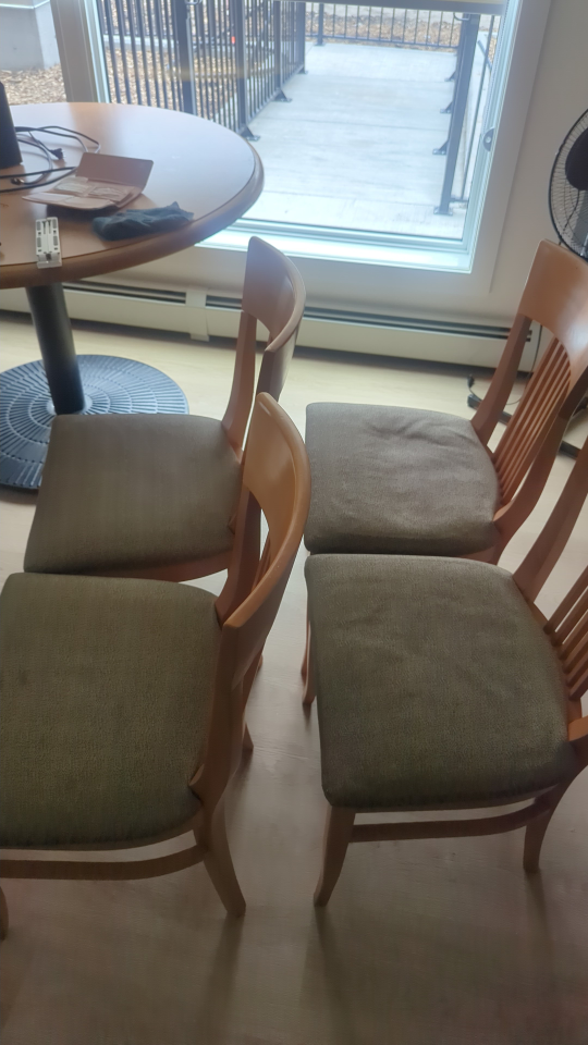 4ft round table + 4 cushion chairs - photo 2