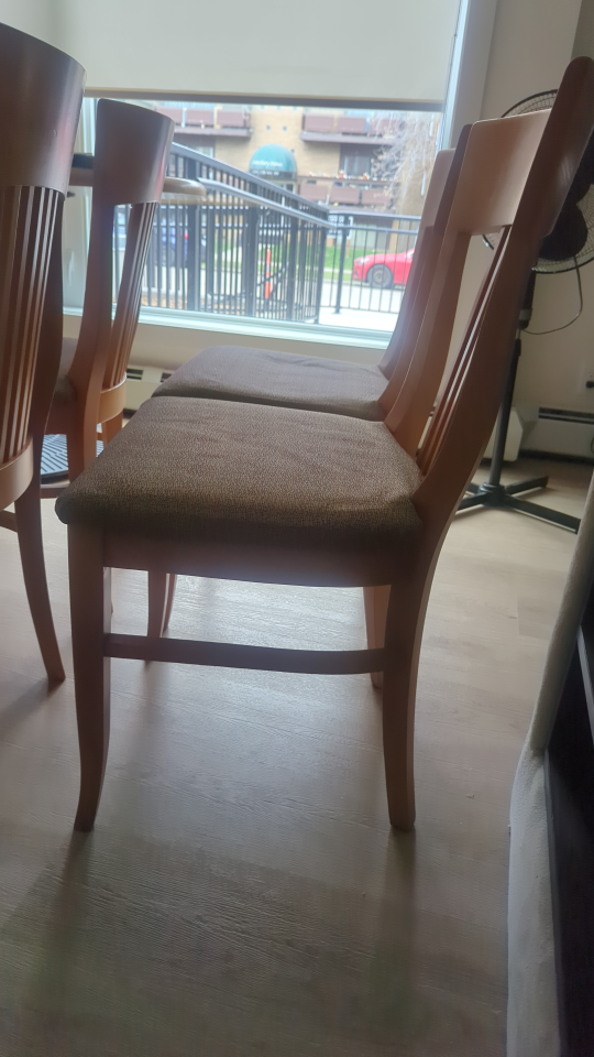 4ft round table + 4 cushion chairs - photo 4