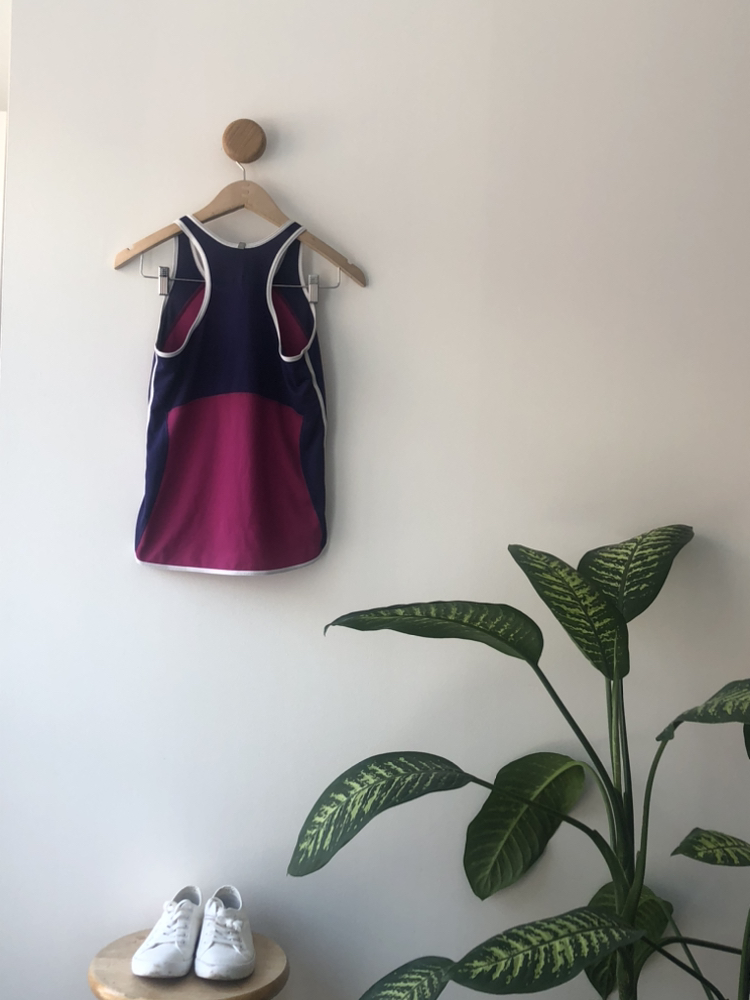 S- Nike Pink/Purple DRI-Fit Running Tank image indicator(2)