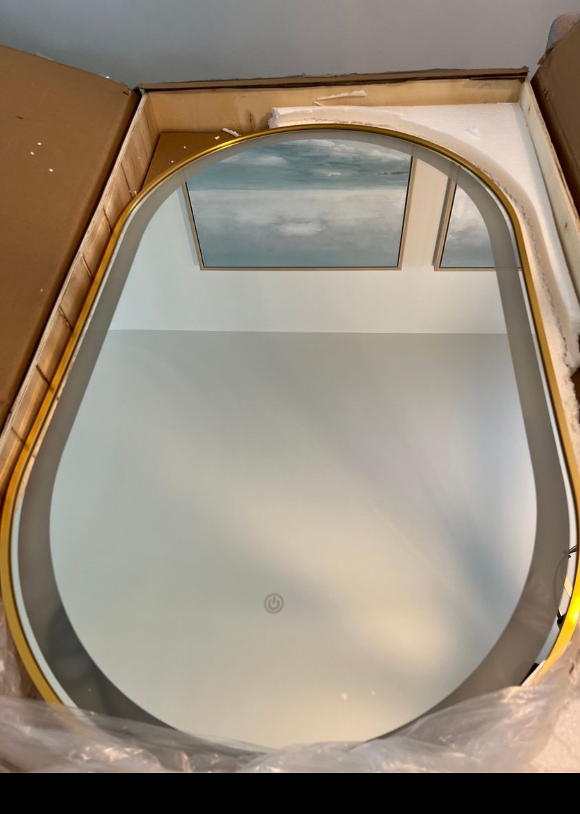 TheiaMo LED Oval Mirror, 40x24 Inch Dimmable Bathroom Mirror - photo 4