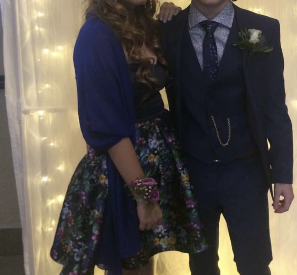 Formal Dress (Floral/Navy Blue) - photo 2