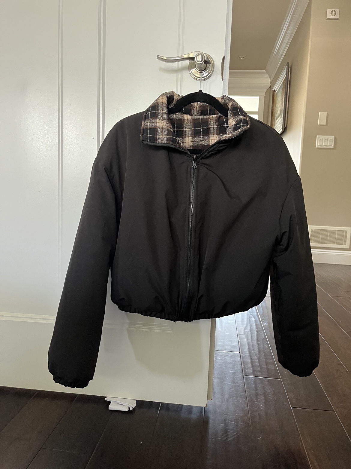 double sided cropped winter puffer thumbnail
