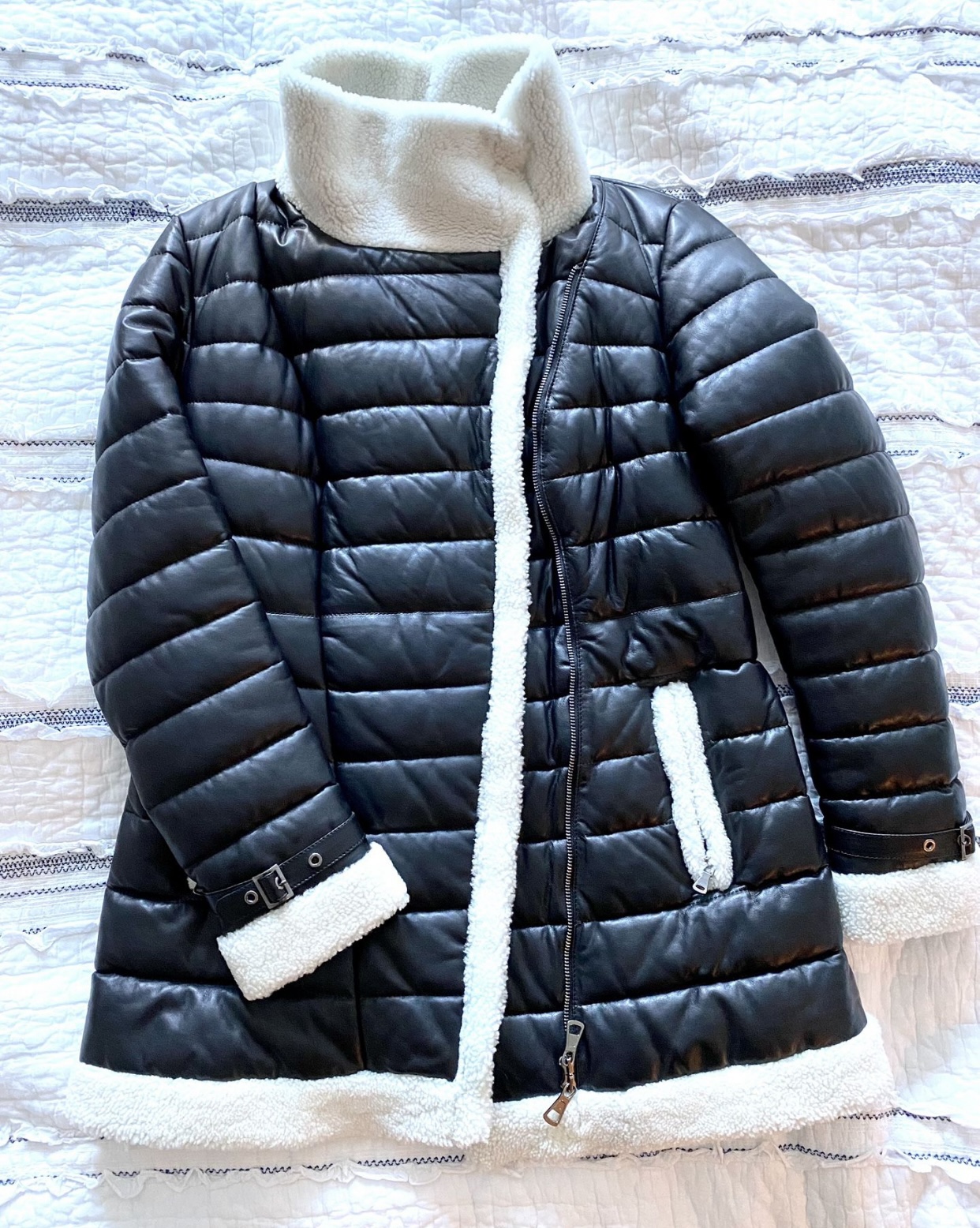 new insulated women's leather jacket image indicator(3)