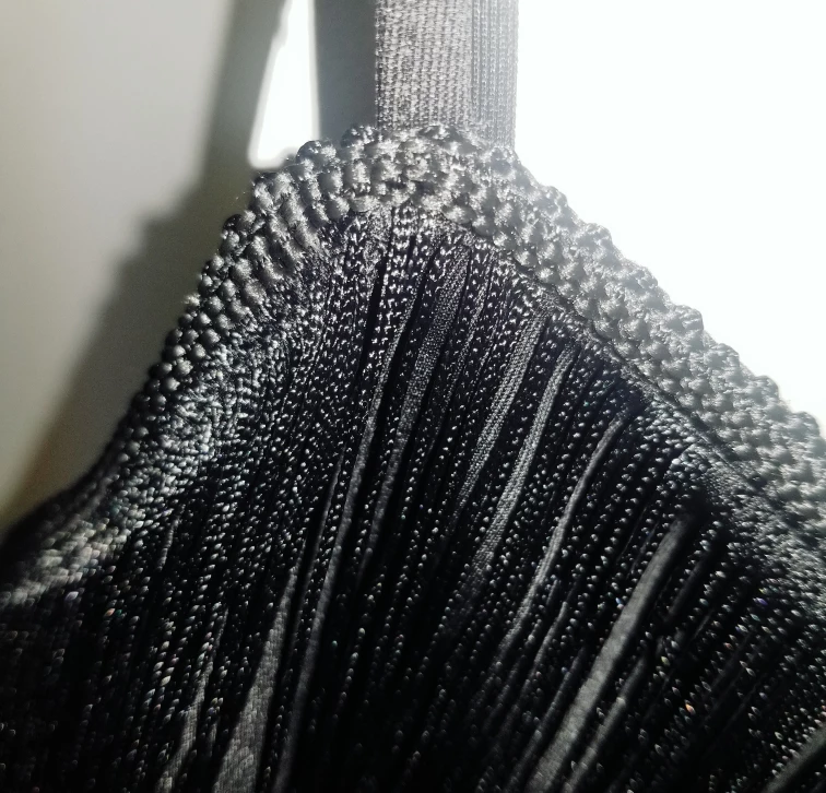 Sexy Cami with Fringes, Jet Black Crop Top XS, NWT image indicator(5)