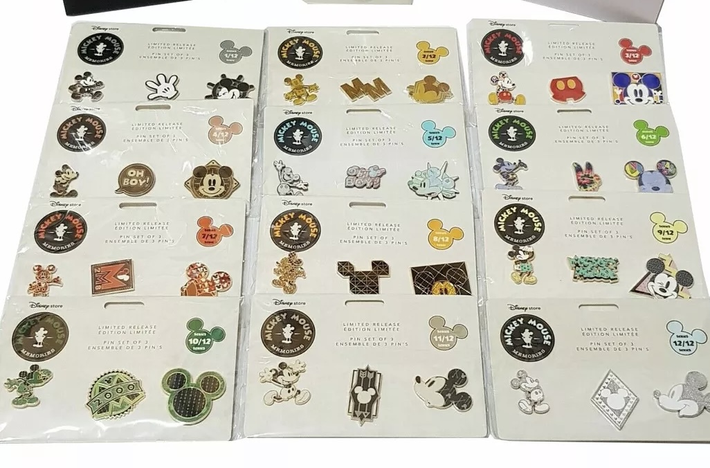 New Complete Set Disney Limited Edition Mickey Memories Pins thumbnail
