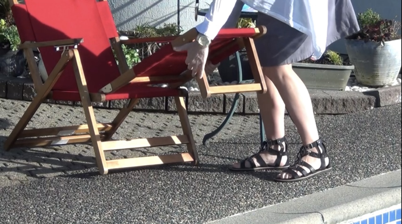 NEW! 3 Portable Wood Red Lounge Chairs with Removable Leg Rest image indicator(8)