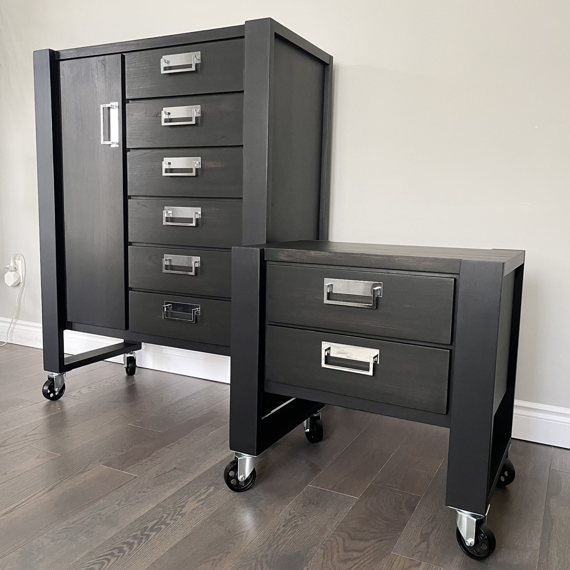 Industrial Style Tallboy & End Table Combo - photo 2