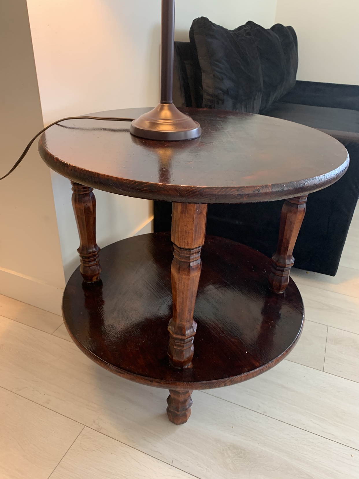 Broad Side table dark brown