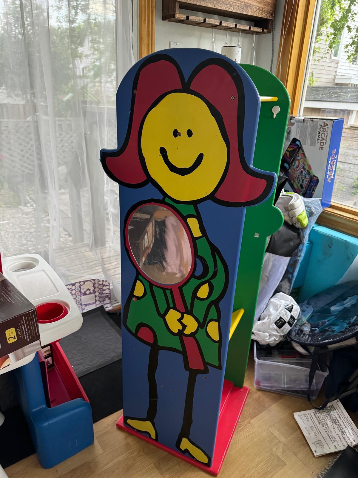 Kids Dress up Storage Hanging Costume Closet with book Shelves image indicator(3)