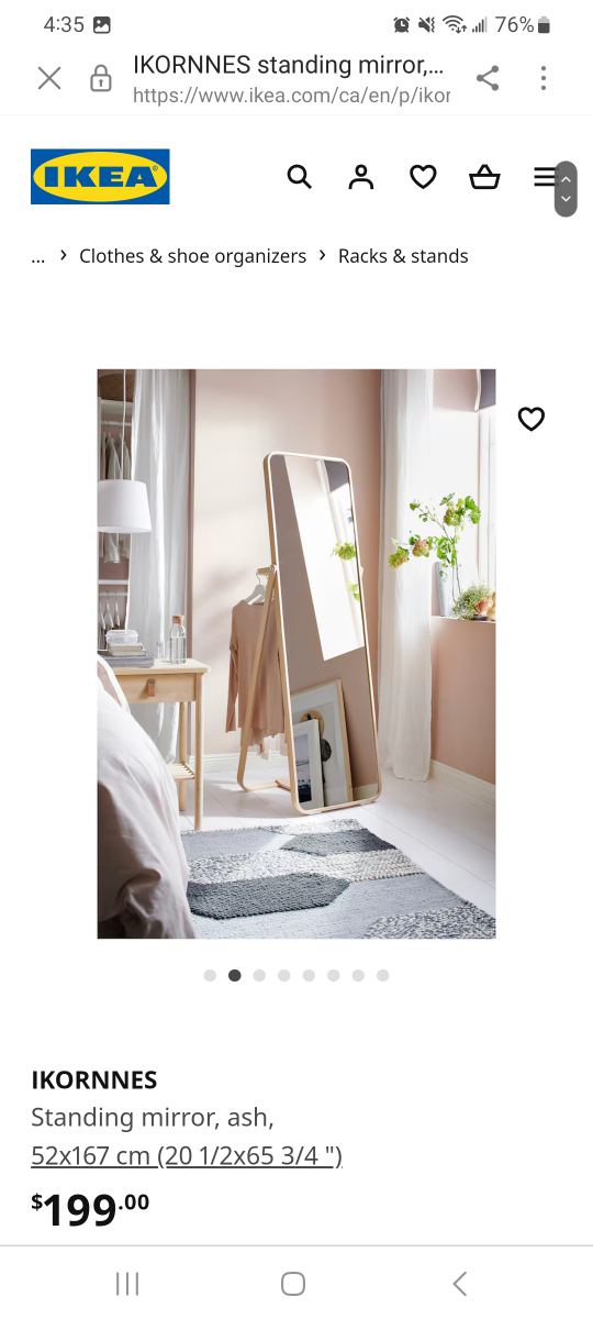 ikea stand mirror