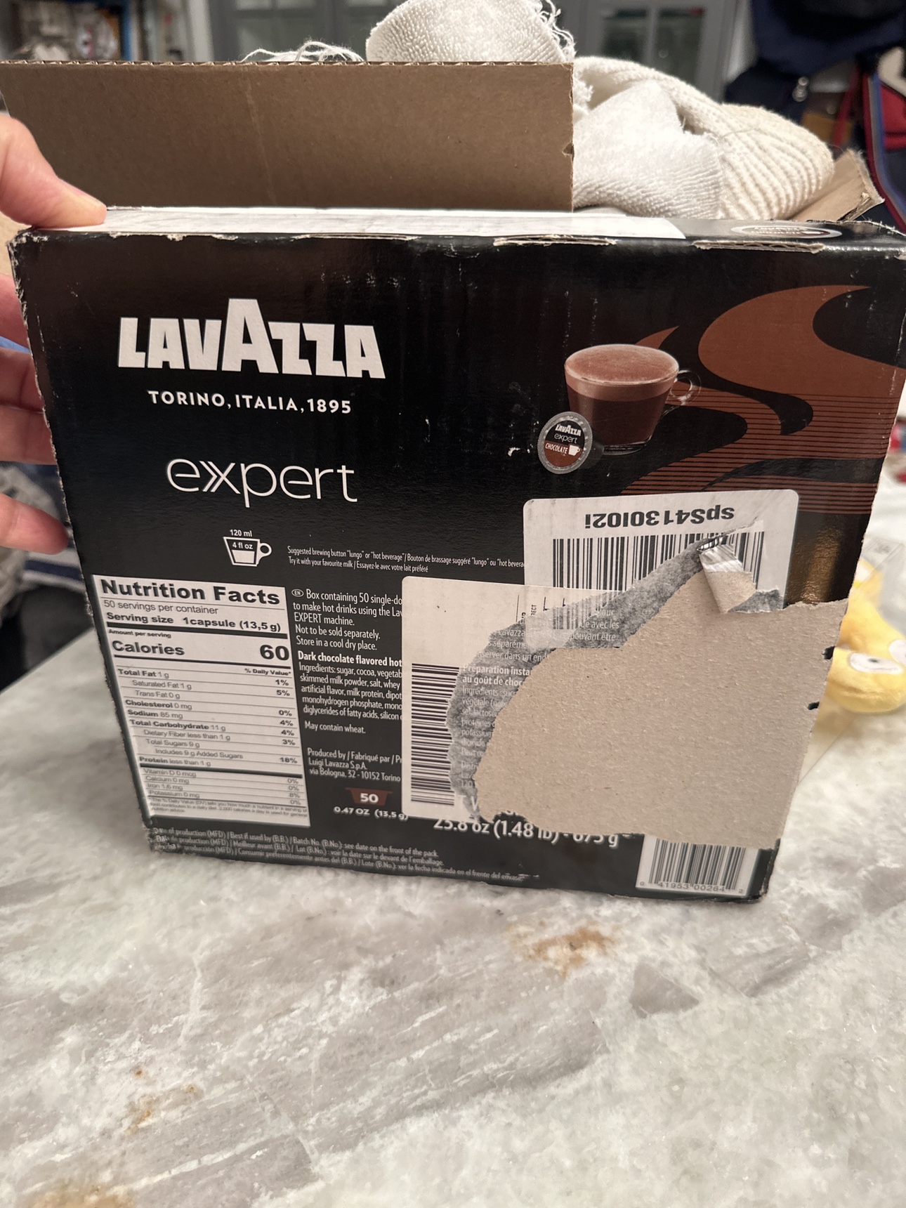 Box of 60 Lavazza hot chocolate pods for Keurig image indicator(2)
