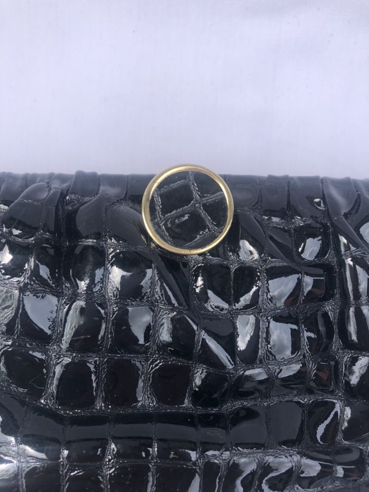 RO-EL Black Croc  Leather Shoulder Bag Handbag/Clutch image indicator(5)