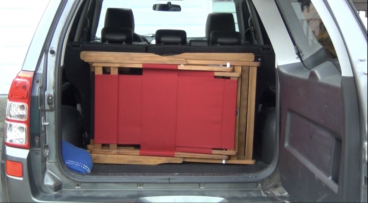 NEW! 3 Portable Wood Red Lounge Chairs with Removable Leg Rest image indicator(5)