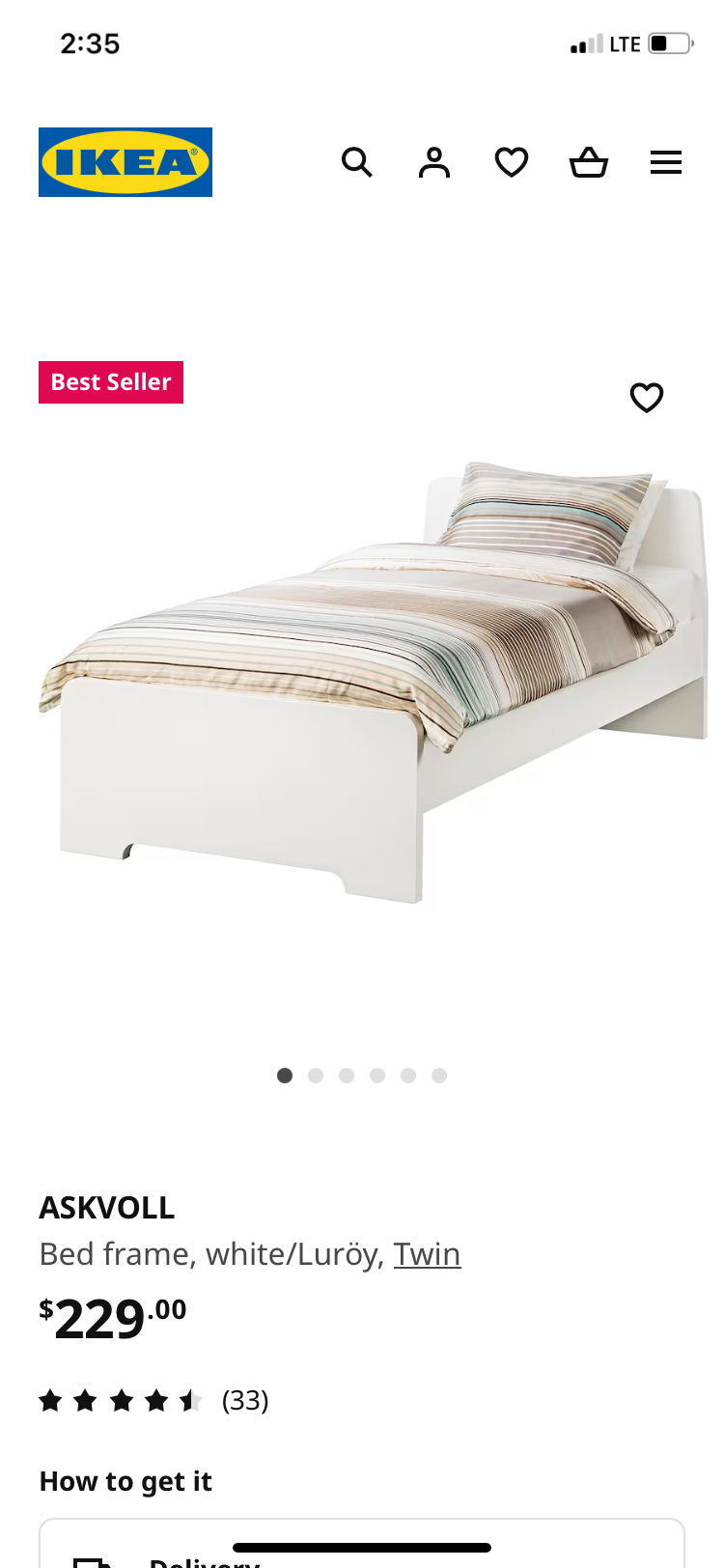 Bed frame & mattress, twin - photo 5