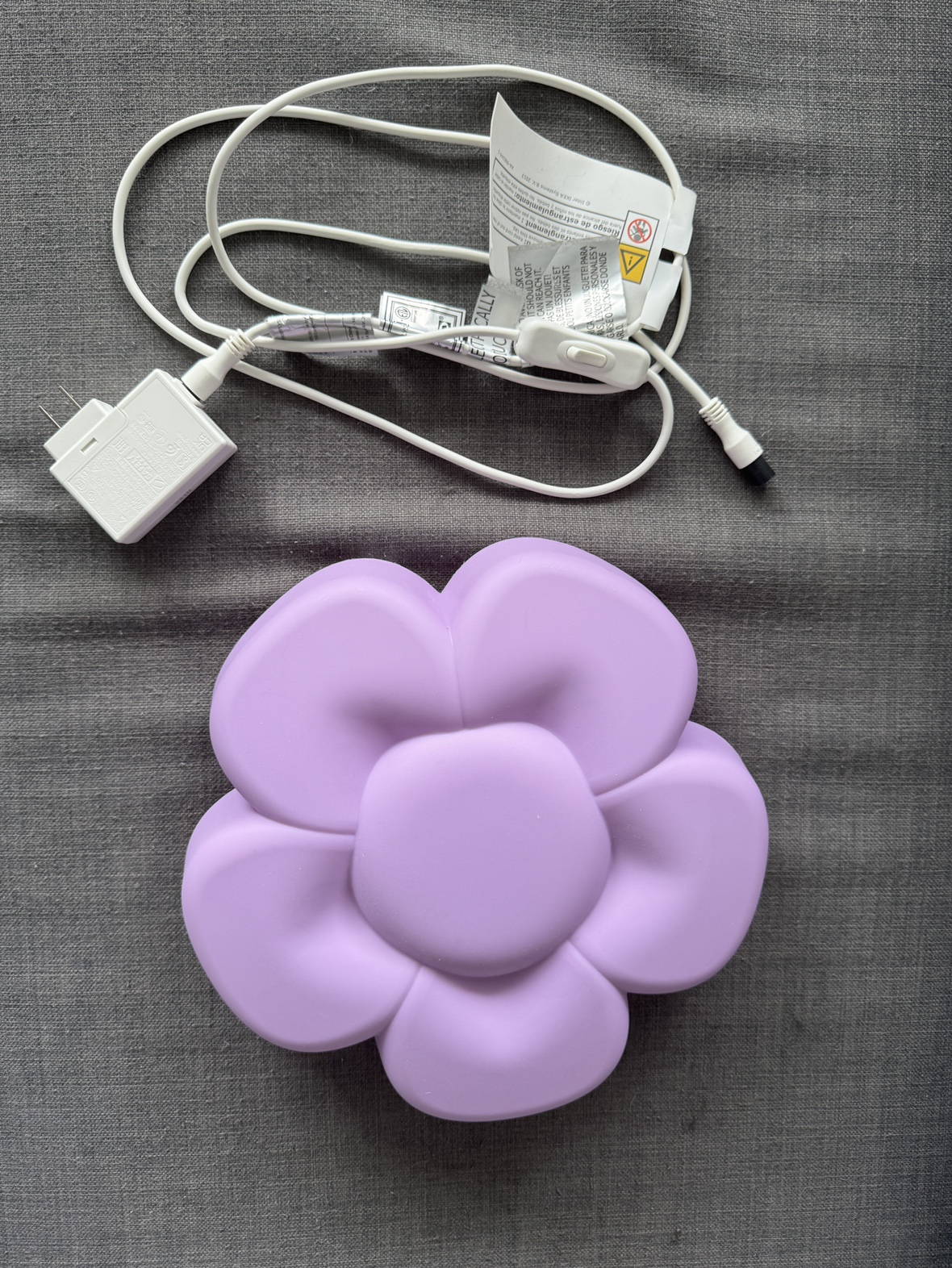 IKEA UPPLYST LED wall lamp, flower lilac
