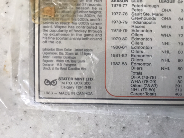 1983 Edmonton Oilers Dollars, 99 Wayne Gretzky Hockey Dollars image indicator(5)