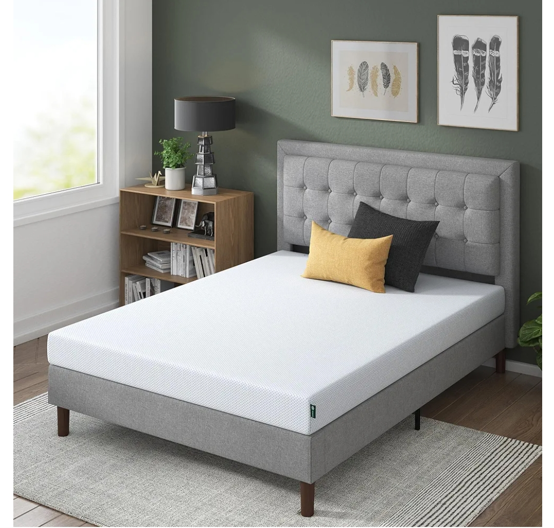 queen bed and mattress