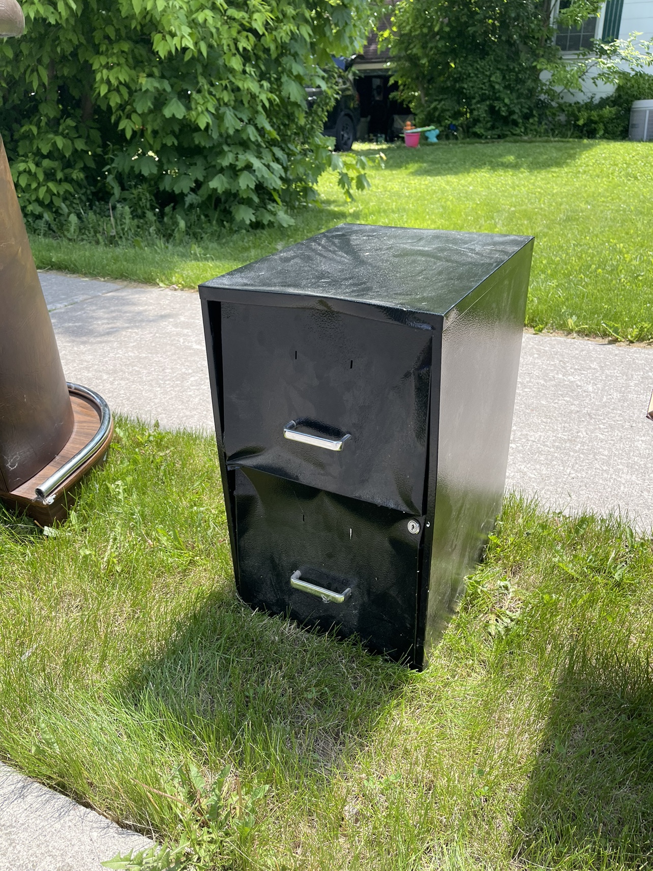 Free Metal File Cabinet (bent/scrap metal) thumbnail