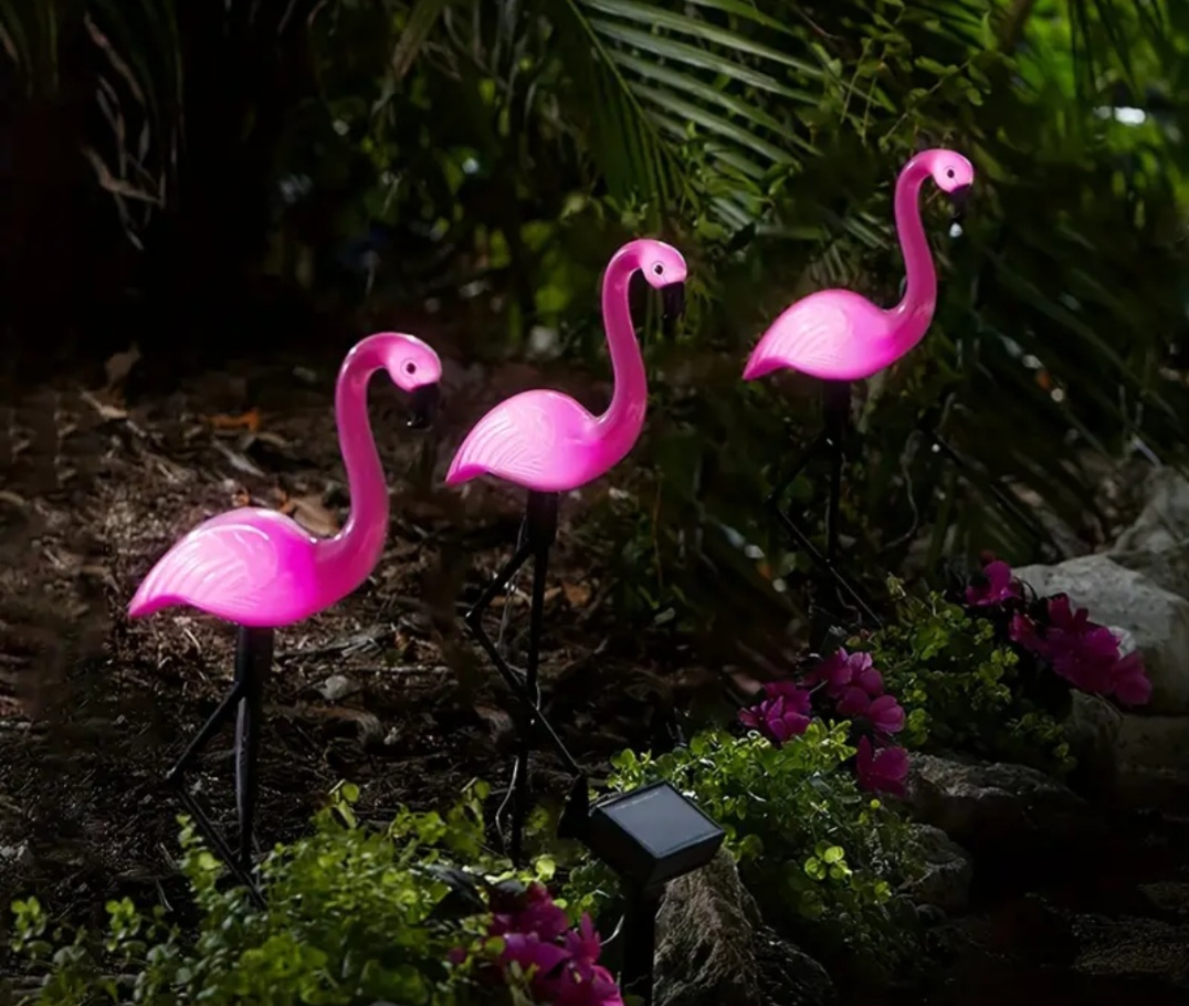 3 pcs garden outdoor bird solar light waterproof - photo 3