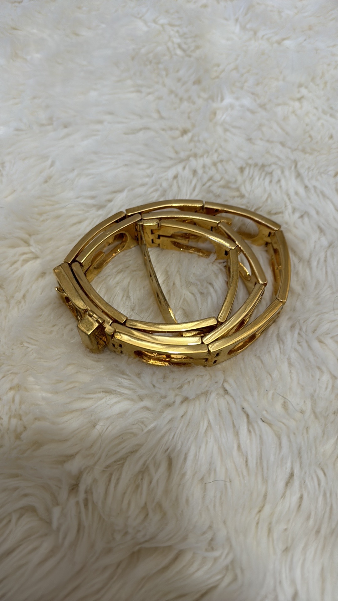 Vintage Gucci "G" Gold Plated Metal Belt