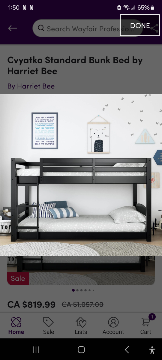 Solid Wood Twin Bunk Beds Harriet Bee - photo 3