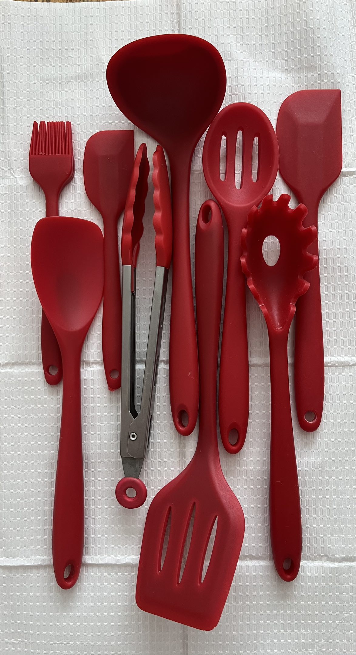 FDA safe red silicone kitchen utensils set (missing whisk) 🧡 thumbnail