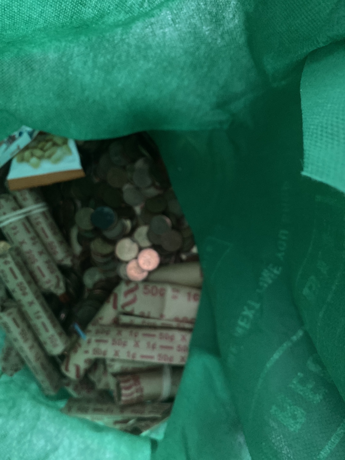 Huge bag of coppers.  Over 5000 pieces thumbnail