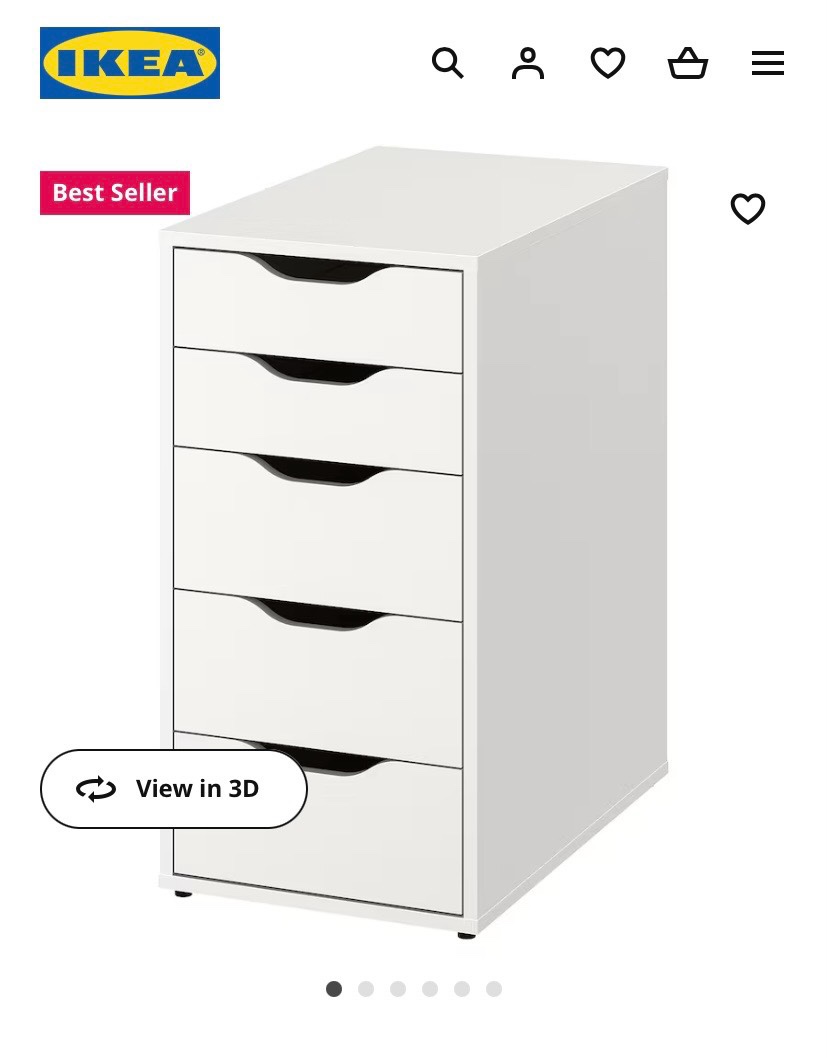 *IKEA New* Drawer unit, white,