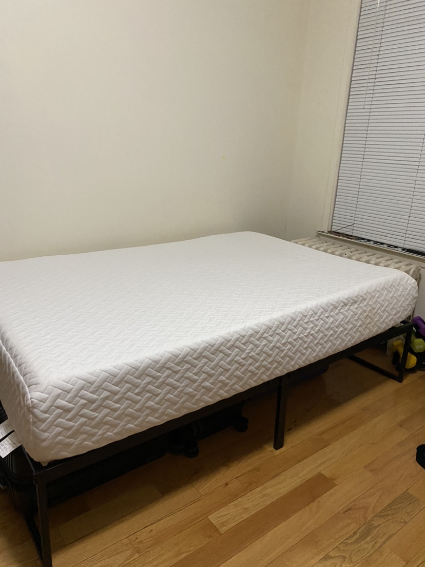 Full size memory form mattress(Lucid) and bed frame - photo 3