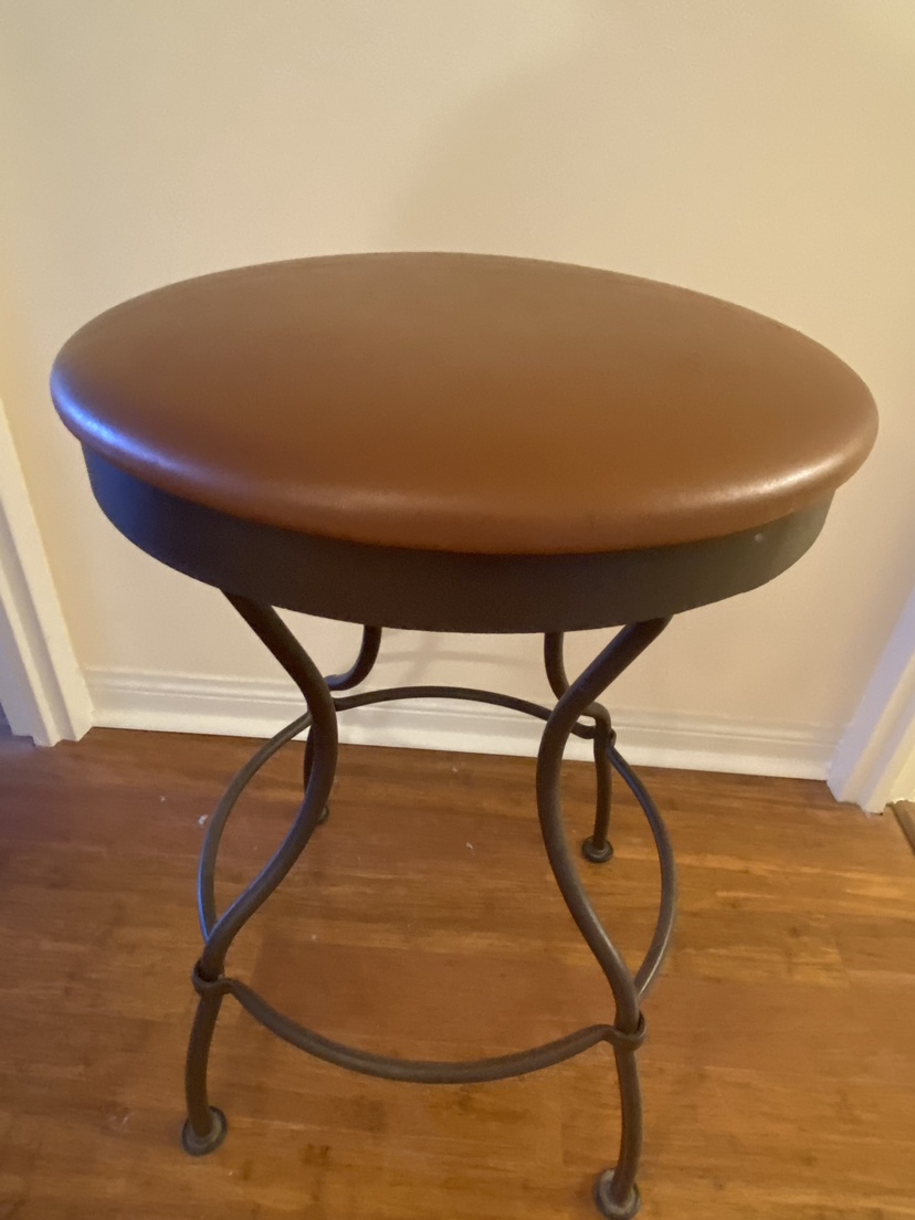 3 wrought iron stools - photo 3