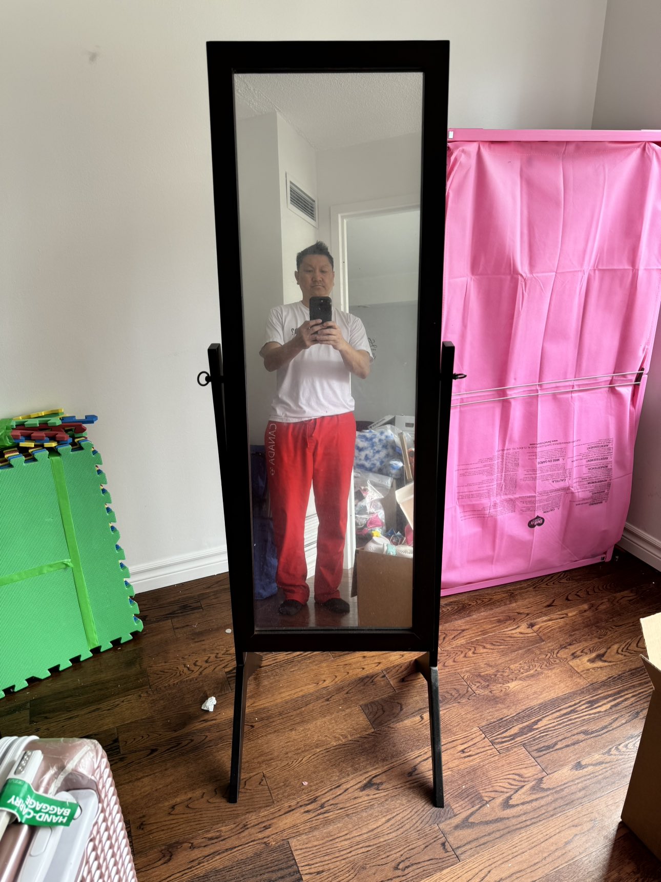 3.5 foot mirror (5’ with stand)