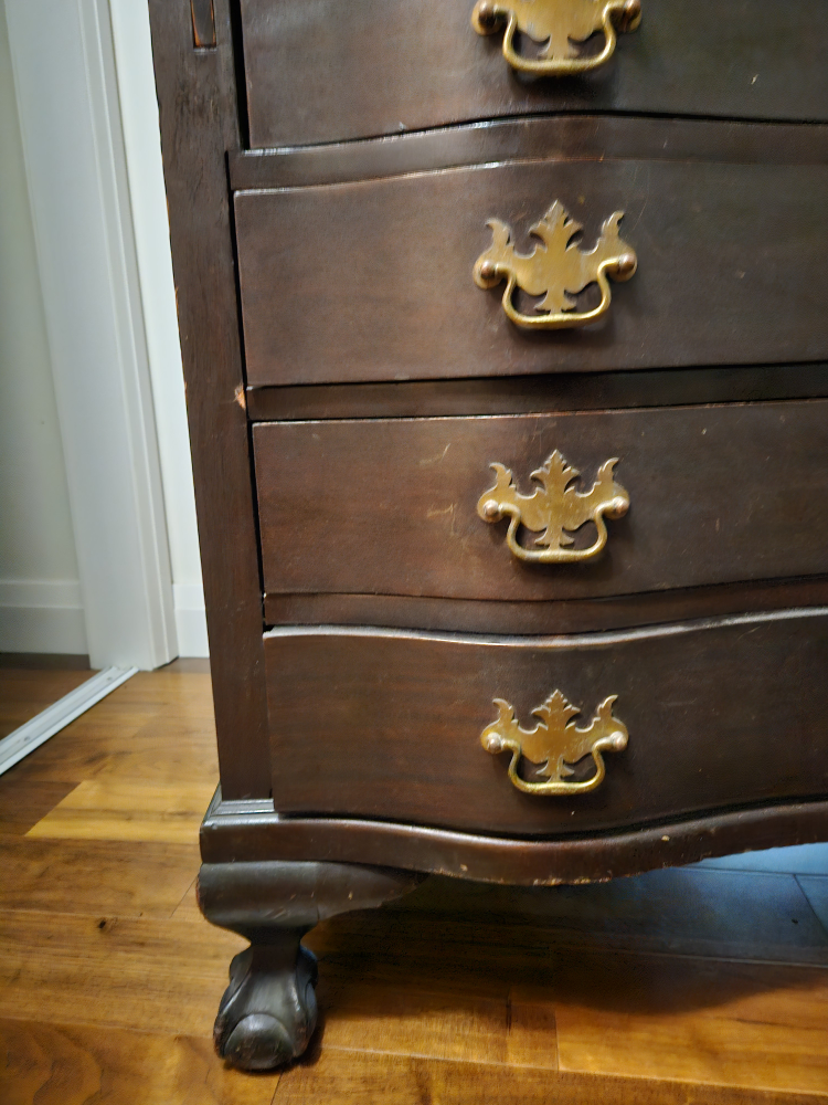 Antique desk w/ display cabinet and drawers image indicator(4)