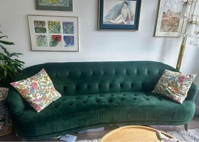Green Velvet Couch by Wazo NEED GONE ASAP - photo 2