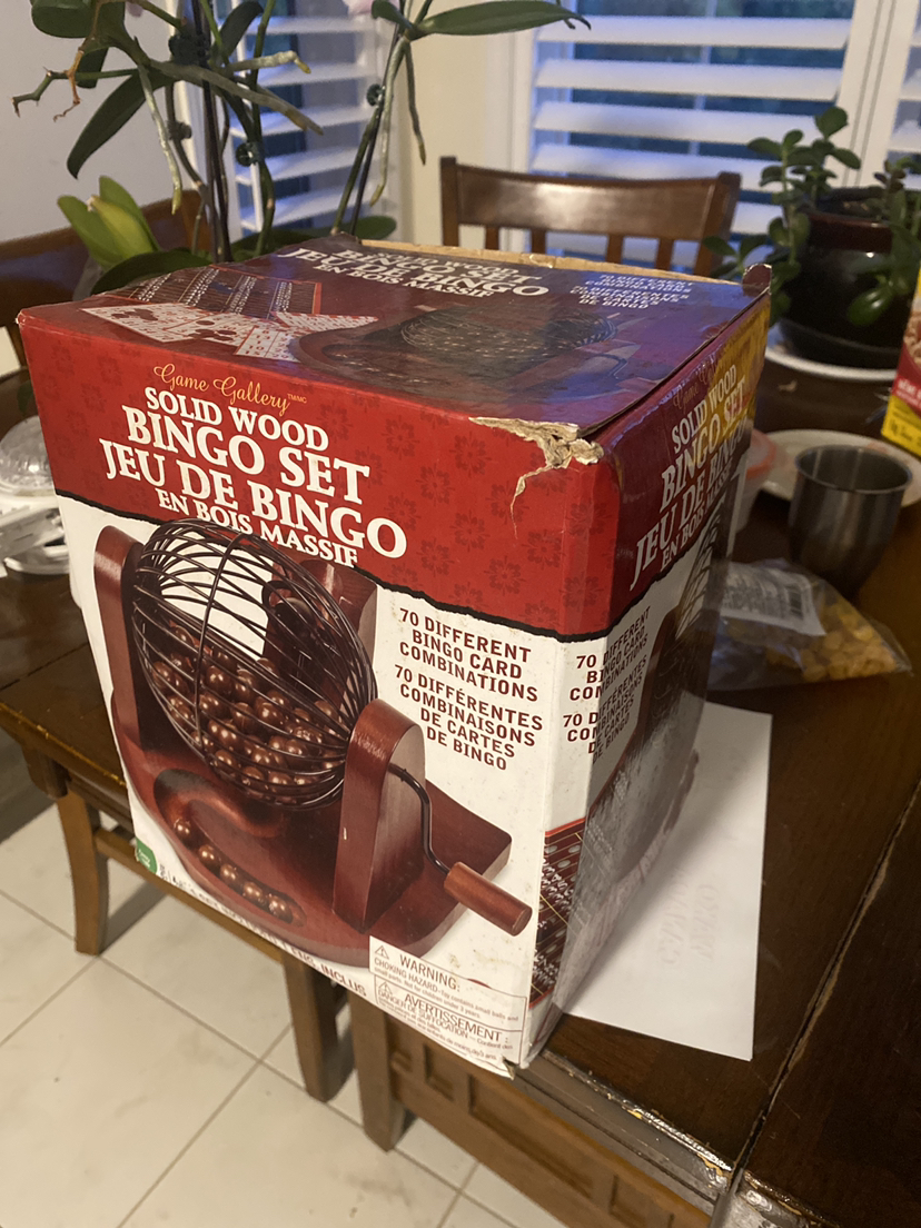 Solid wood bingo set