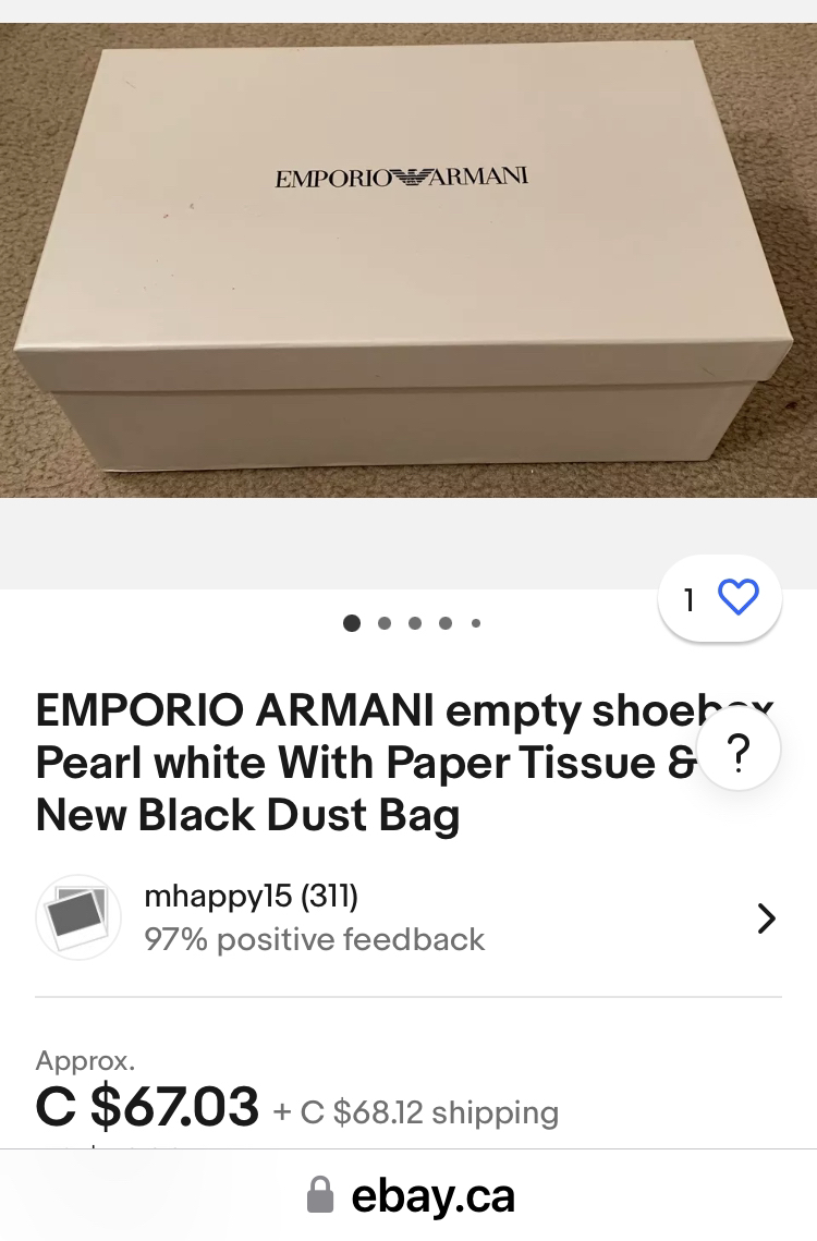 Shoe box ARMANI image indicator(2)