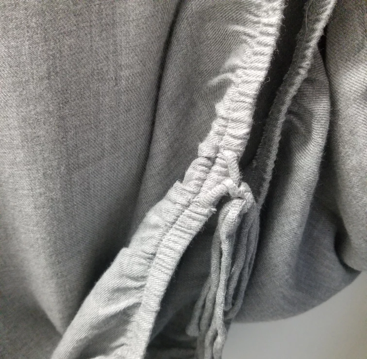 DYNAMITE  Grey Long Sleeve Top, Tie Waist Blouse image indicator(3)