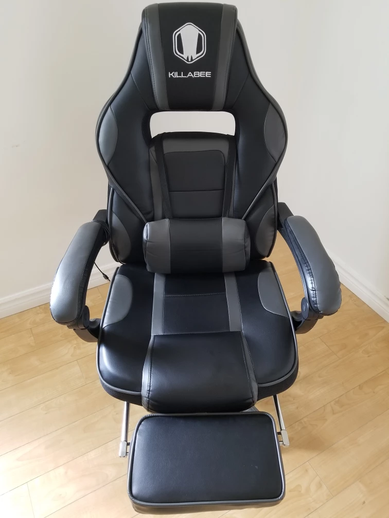 Leather Gaming chair with lumbar massage thumbnail