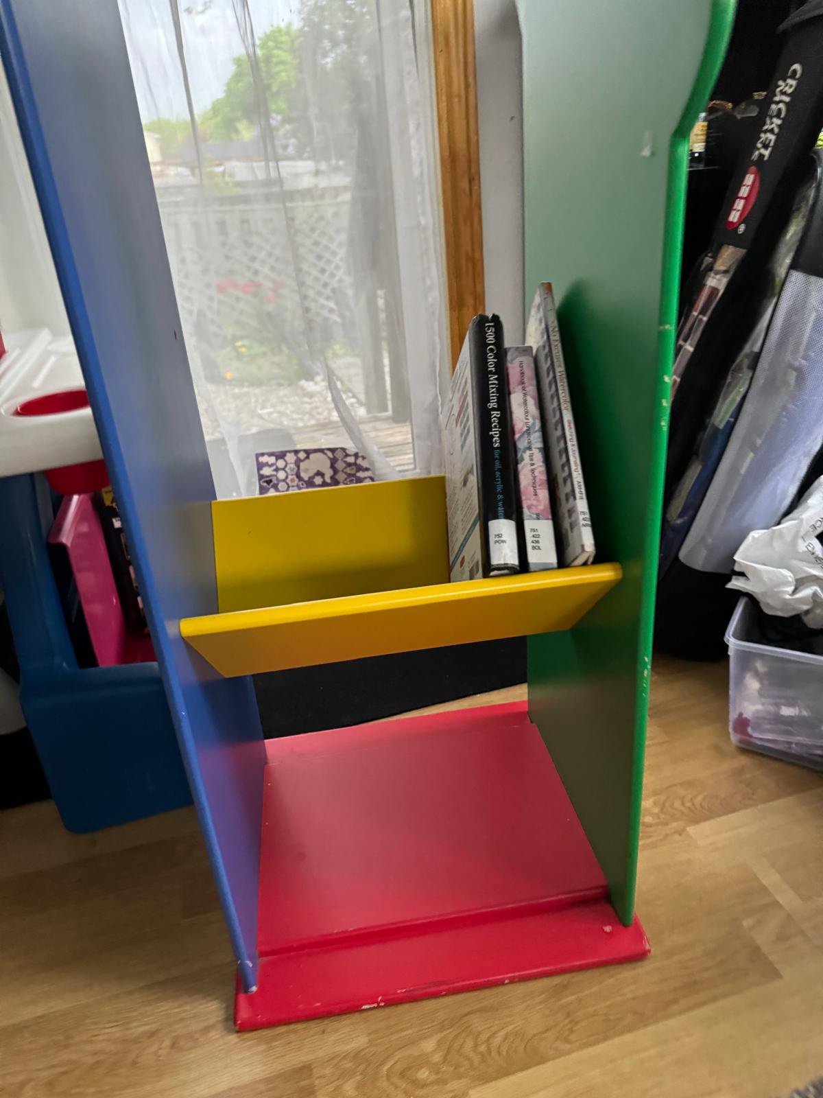 Kids Dress up Storage Hanging Costume Closet with book Shelves image indicator(5)