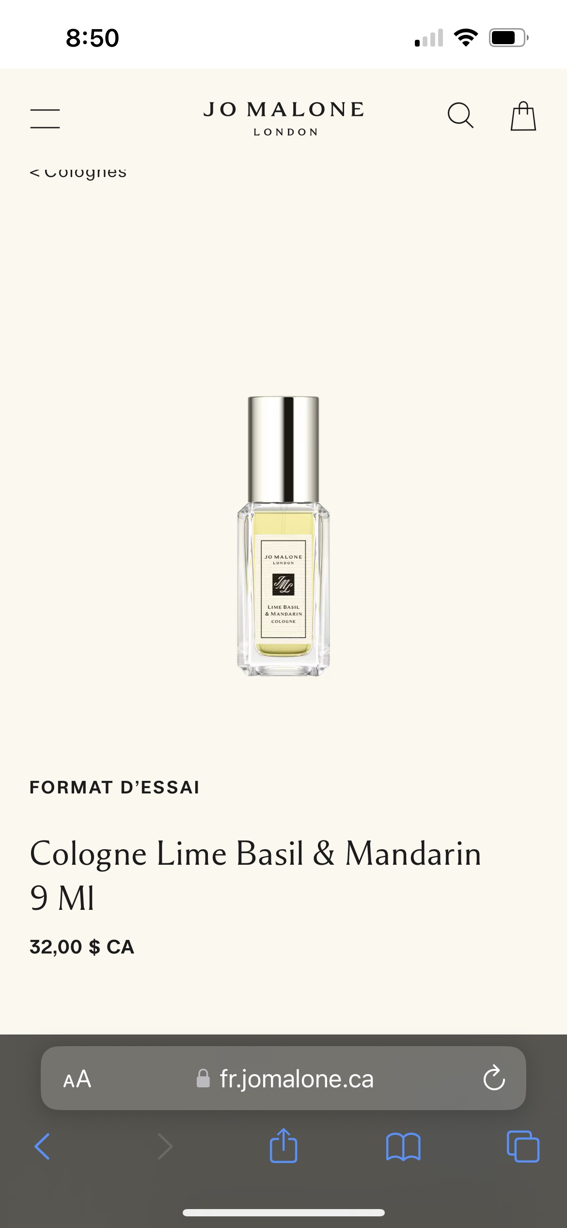 Jo Malone Cologne Lime Basil & Mandarin  mini - photo 2