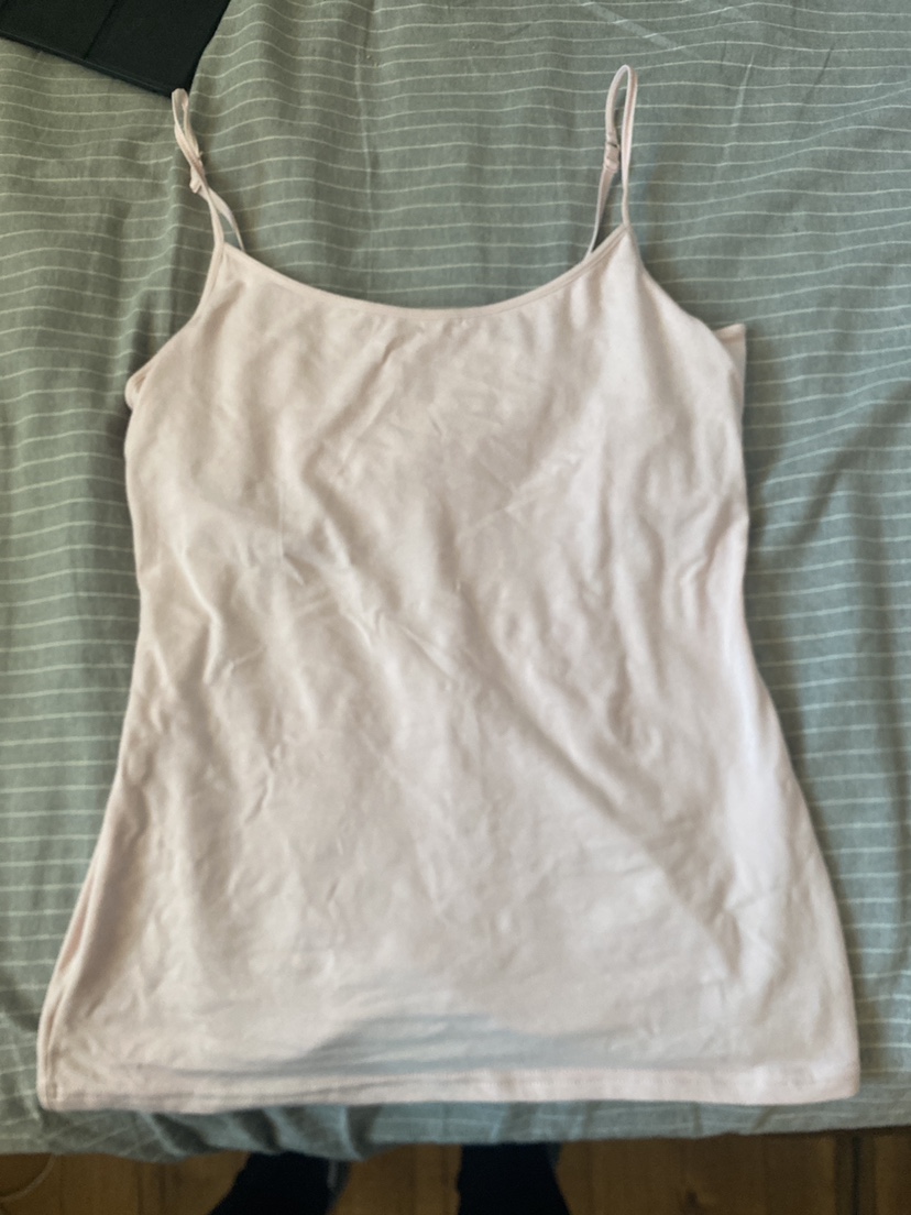 Insanely soft baby pink tank top with built in bra/support