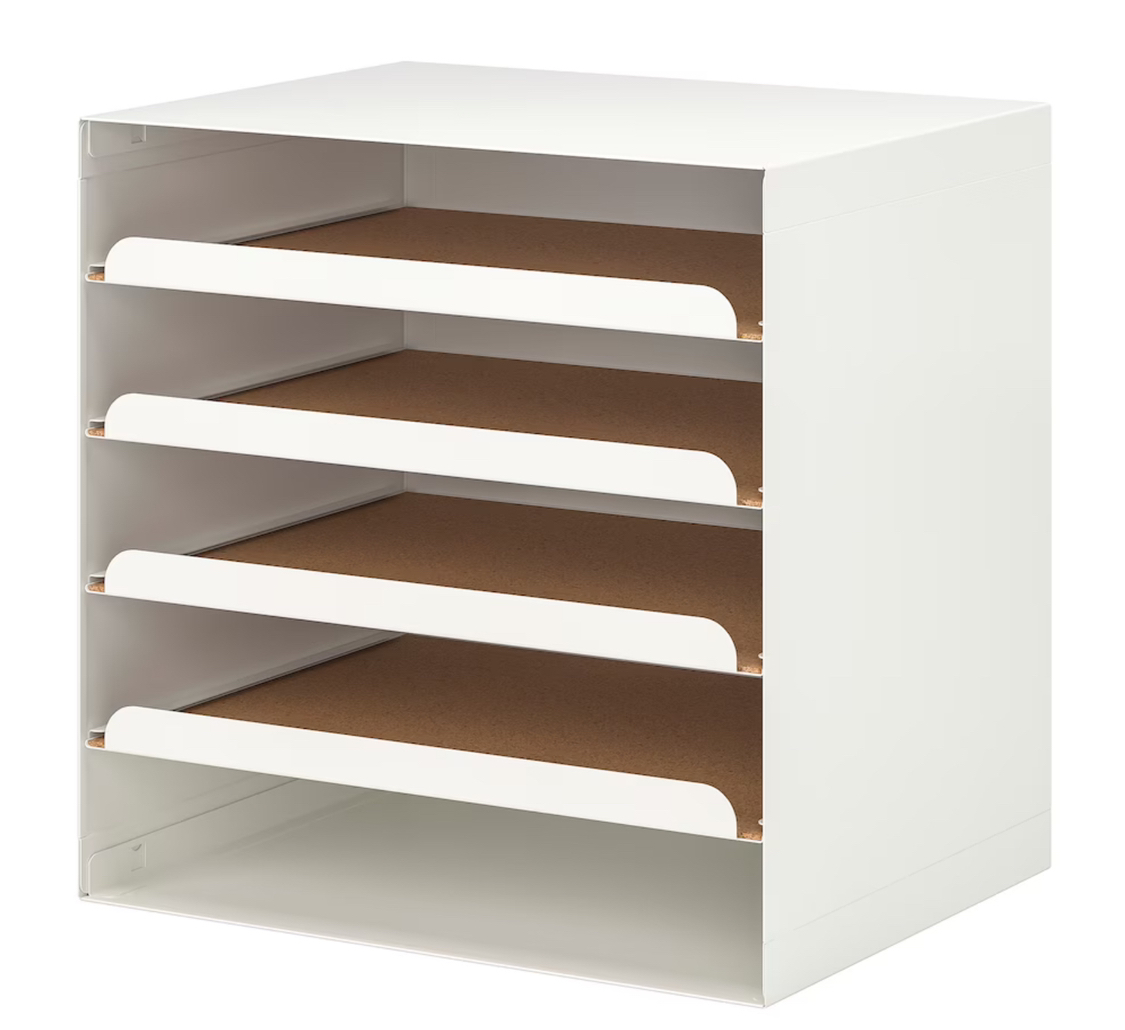 IKEA Kvissle small shelf letter pull out tray WHITE 🧡