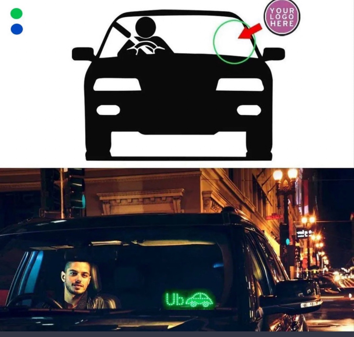 Led Uber Car Light Sign (Brand New) - photo 3