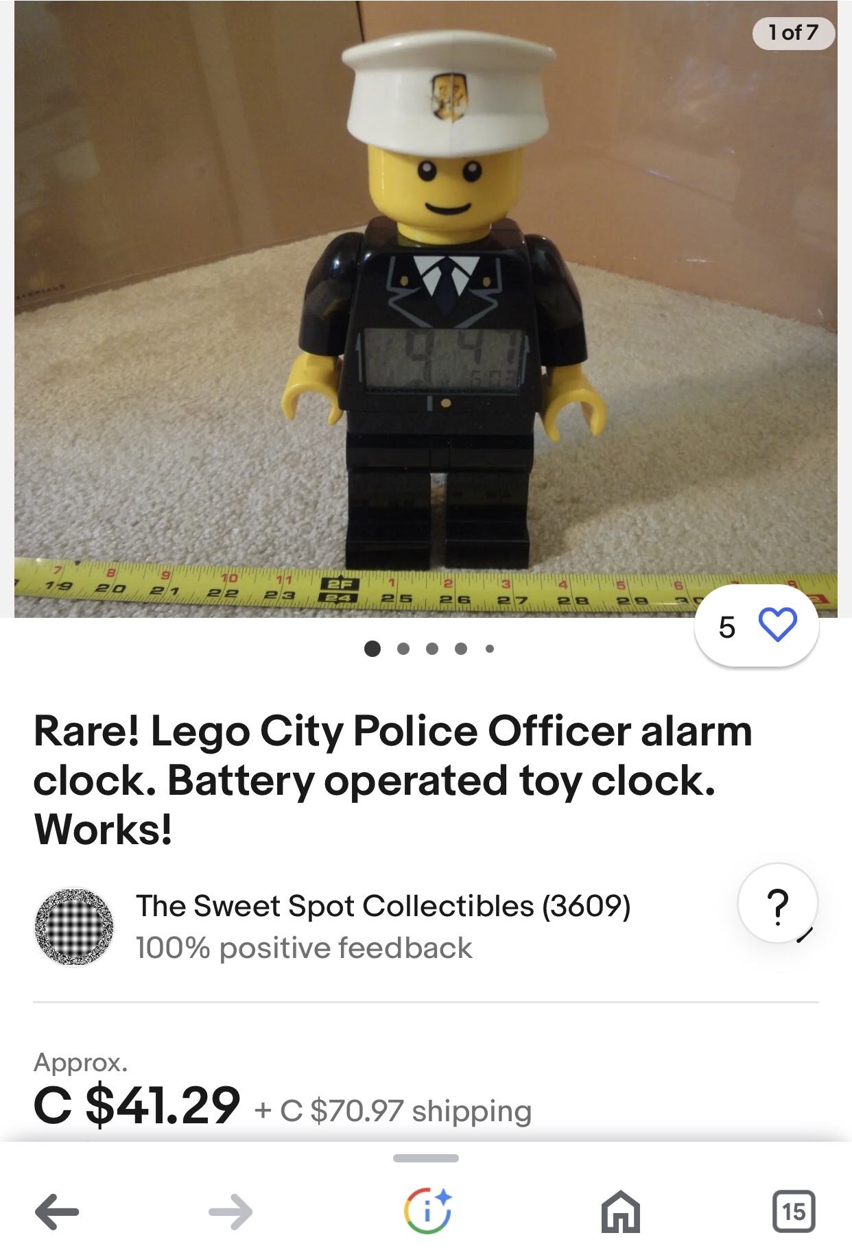 Collectible rare Lego clock / firm price image indicator(2)