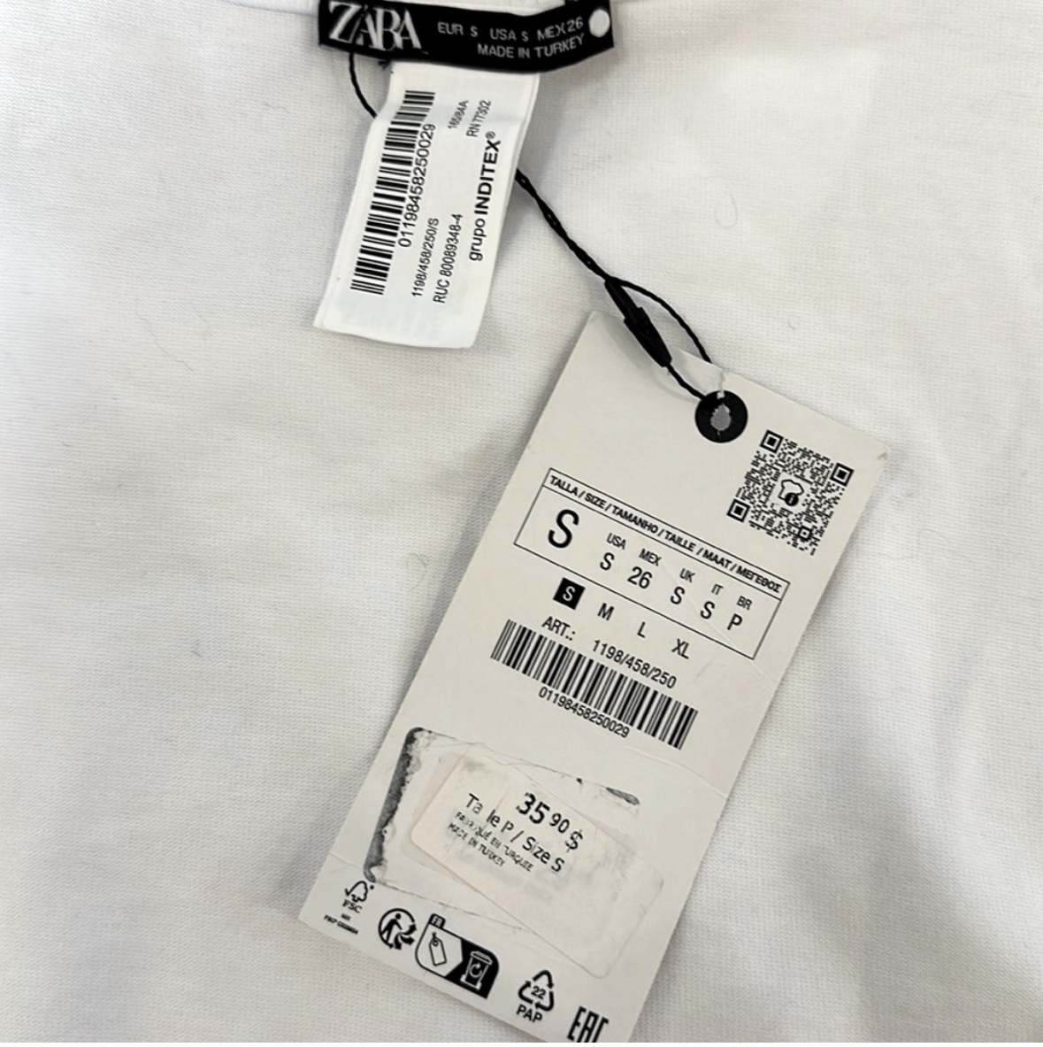 BNWT Zara Side Tie T-Shirt - photo 3