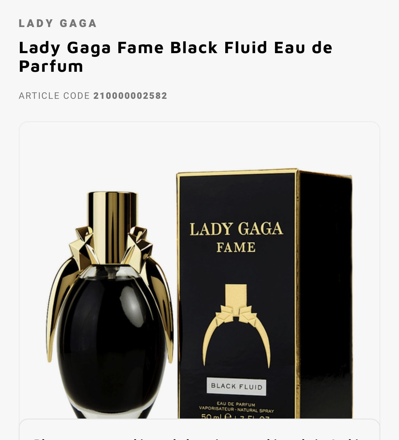 SOLD- Lady Gaga Fame black fluid eau de parfum- huge deal! thumbnail