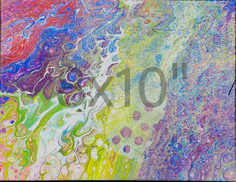 Acrylic Pour Canvas on Frame Painting 🥕