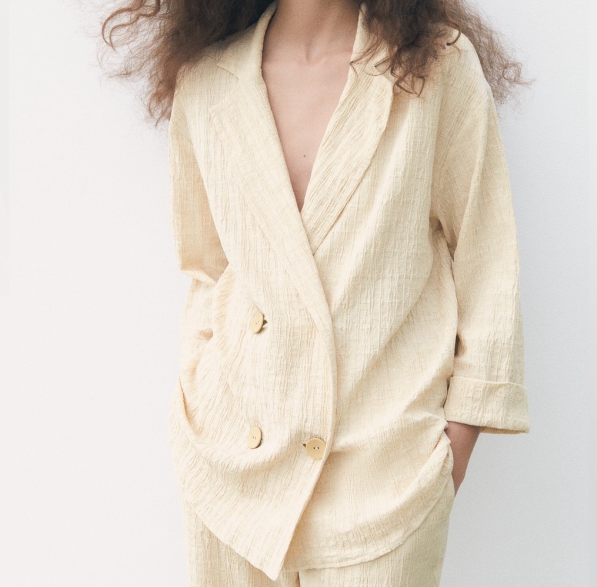 BNWT ZARA WRINKLED LOOK BLAZER SIZE XS - photo 2