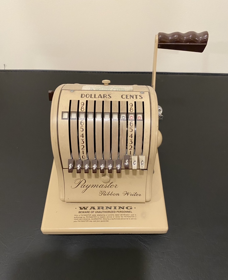 Antique Paymaster Check Writer
