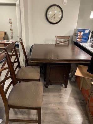 Dining Table with 4 chairs and storage - photo 2