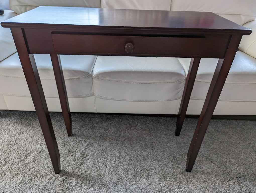 Wooden side table end table thumbnail